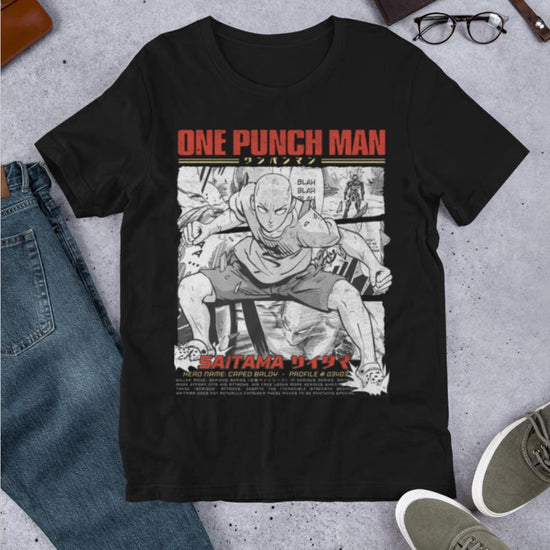 Saitama Manga Panel T-shirt, Manga Panel Shirt, Japanese Anime Unisex T-shirt