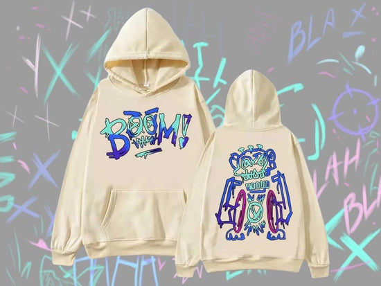 Arcane Jinx Hoodie, League of Legends Anime Merch, Graphic Manga Sweatshirt, Anime Fans Gift