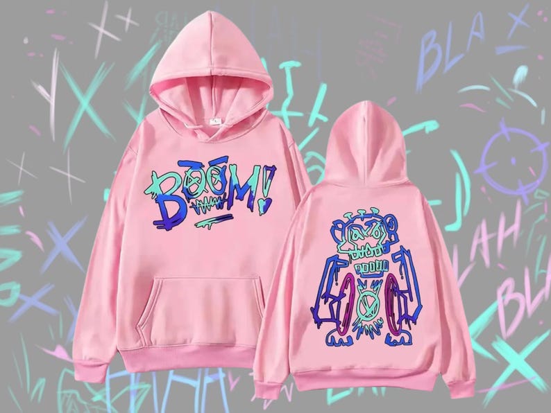 Arcane Jinx Hoodie, League of Legends Anime Merch, Graphic Manga Sweatshirt, Anime Fans Gift
