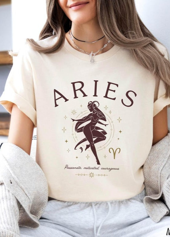 Aries Shirt, Zodiac Sign Birthday Gift, Astrology Unisex Tee