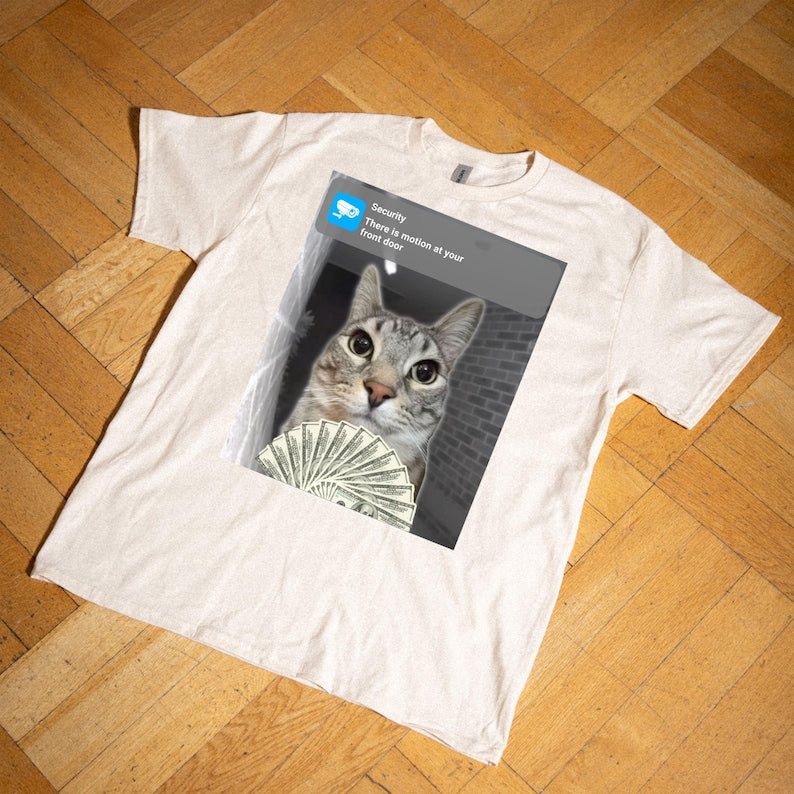 Ring Cat with Motion Meme Shirt, Cursed Cat, Funny Meme Shirt, Ironic Shirt, Cat Lover Gift, Oddly Specific, Unhinged Shirt, Cursed, Cringe