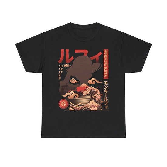 Pirate King Luffy Anime Shirt, Straw Hat Pirates Monkey D Luffy One Piece Manga Shirt, Mugiwara, Sanji, Zoro Japanese Anime Tee
