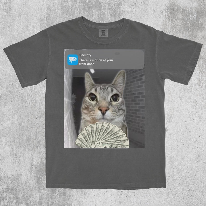 Ring Cat with Motion Meme Shirt, Cursed Cat, Funny Meme Shirt, Ironic Shirt, Cat Lover Gift, Oddly Specific, Unhinged Shirt, Cursed, Cringe