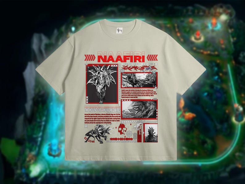 Naafiri League of Legends Tshirt. Soft Shirt for Gaming Lovers. Gift for League Lovers. The Hound of a Hundred Bites LoL Tee Gifts.