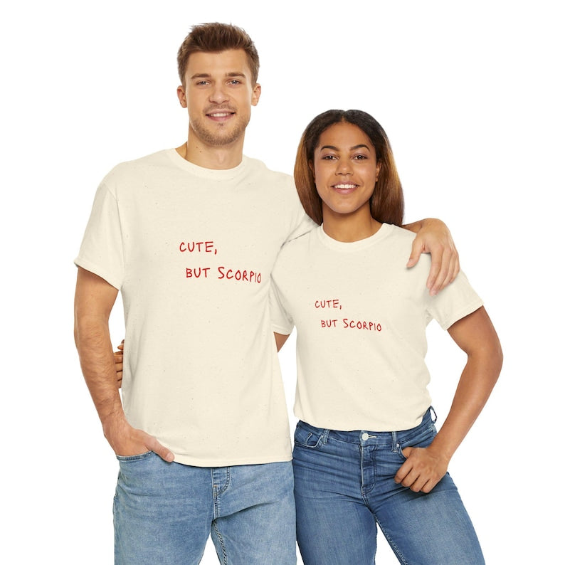 Cute but Scorpio Tee, Astrology Shirt, Zodiac Tee, Gift for Scorpio, Horoscope Apparel, Birthday Gift, unisex Heavy Cotton Tee