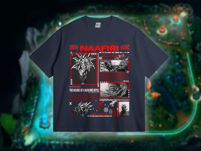 Naafiri League of Legends Tshirt. Soft Shirt for Gaming Lovers. Gift for League Lovers. The Hound of a Hundred Bites LoL Tee Gifts.
