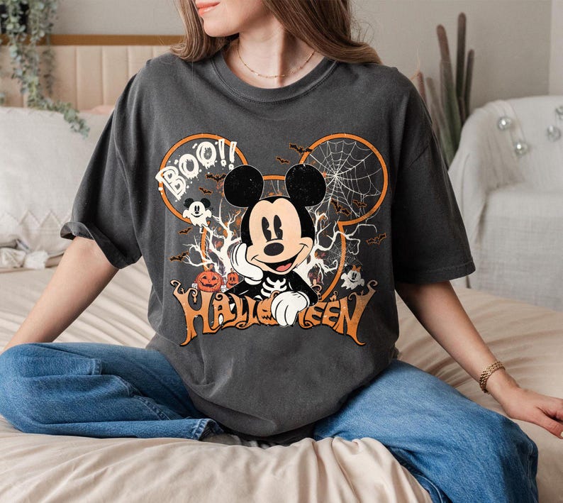 Vintage Disney Halloween All Characters Shirts, Mickey And Friends Halloween Shirt, Halloween Party Shirt, Disney Family Trip Halloween 2025