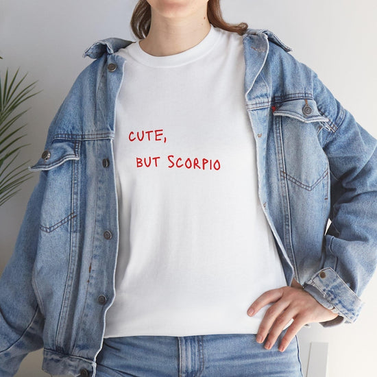 Cute but Scorpio Tee, Astrology Shirt, Zodiac Tee, Gift for Scorpio, Horoscope Apparel, Birthday Gift, unisex Heavy Cotton Tee