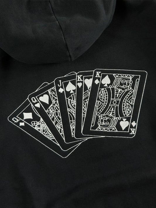Playing cards embroidered sweatshirt, Poker sweatshirt, Poker shirt