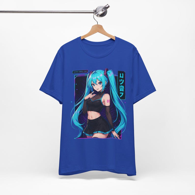 Hatsune Miku T-Shirt – Anime Vocaloid Shirt for Fans – Kawaii Japanese Harajuku Streetwear Tee – Aesthetic Otaku Gift Idea
