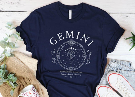 Gemini Shirt, Zodiac Sign Birthday Gift, Astrology T-shirt, Unisex Tee
