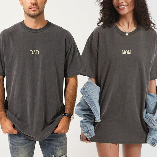 Mom and Dad Matching Shirts, Family Gift, Parents T-Shirts,Couple Outfit, Mom Dad Shirts, Family Look, Custom Couple T-Shirts