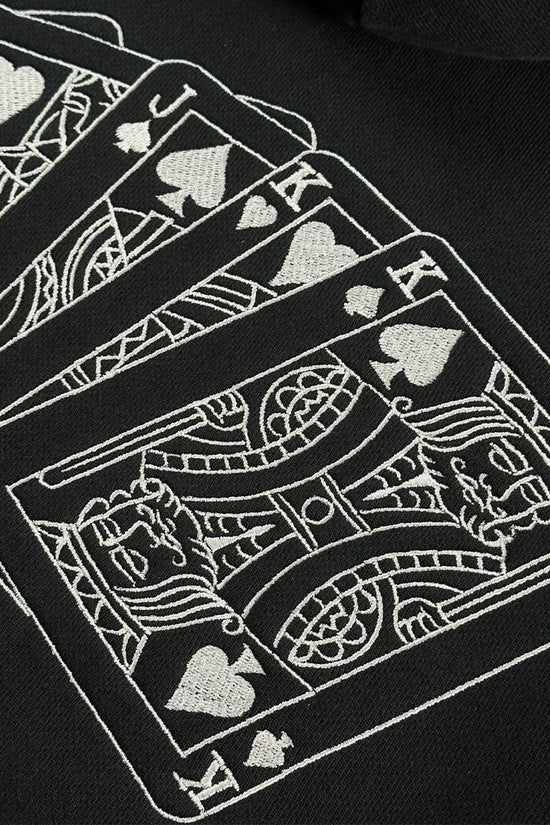 Playing cards embroidered sweatshirt, Poker sweatshirt, Poker shirt