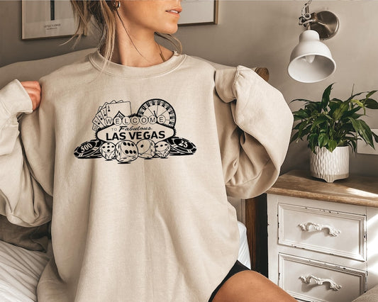 Welcome To Fabulous Las Vegas Sweatshirt and Hoodie, Retro Casino Gambling Sweatshirt