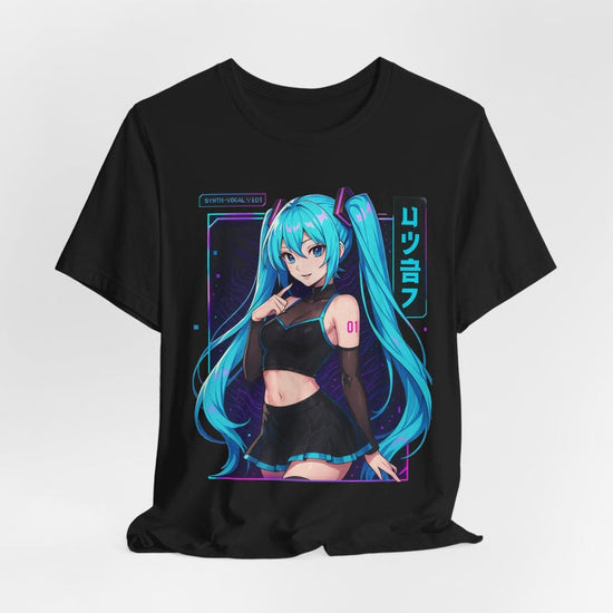 Hatsune Miku T-Shirt – Anime Vocaloid Shirt for Fans – Kawaii Japanese Harajuku Streetwear Tee – Aesthetic Otaku Gift Idea
