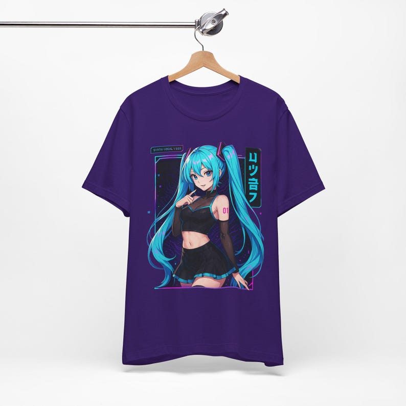 Hatsune Miku T-Shirt – Anime Vocaloid Shirt for Fans – Kawaii Japanese Harajuku Streetwear Tee – Aesthetic Otaku Gift Idea