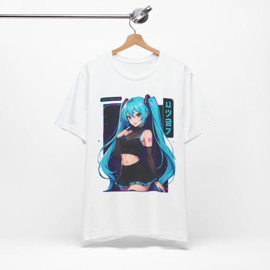 Hatsune Miku T-Shirt – Anime Vocaloid Shirt for Fans – Kawaii Japanese Harajuku Streetwear Tee – Aesthetic Otaku Gift Idea