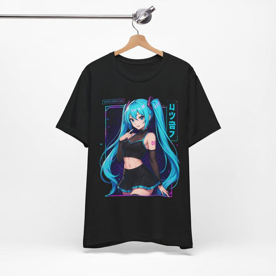Hatsune Miku T-Shirt – Anime Vocaloid Shirt for Fans – Kawaii Japanese Harajuku Streetwear Tee – Aesthetic Otaku Gift Idea