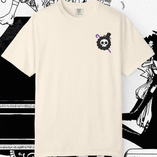 One Piece Brook Piano Shirt Comfort Colors 1717 Anime Manga Tee, Skeleton Musician Graphic Tee, Luffy Crew Gift, Japanese Streetwear Shirt