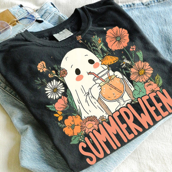 Ghost Summer Halloween T-Shirt, Halloween Shirt, Summer Shirt