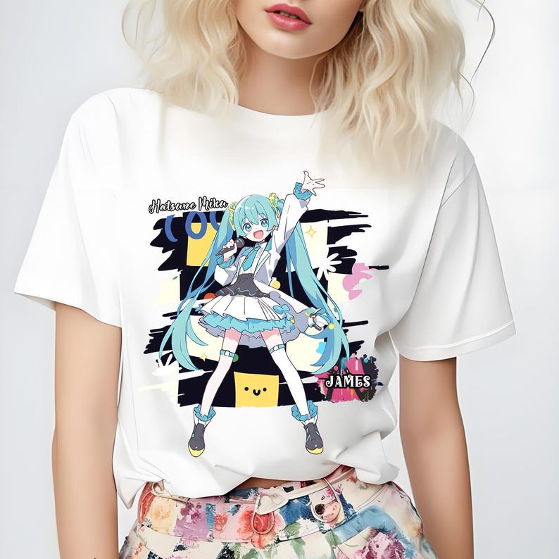 Cute Hatsune Miku t - shirts Personalized T- shirts-the perfect gift for birthdays, weddings, special occasions Hatsune Miku t shirt