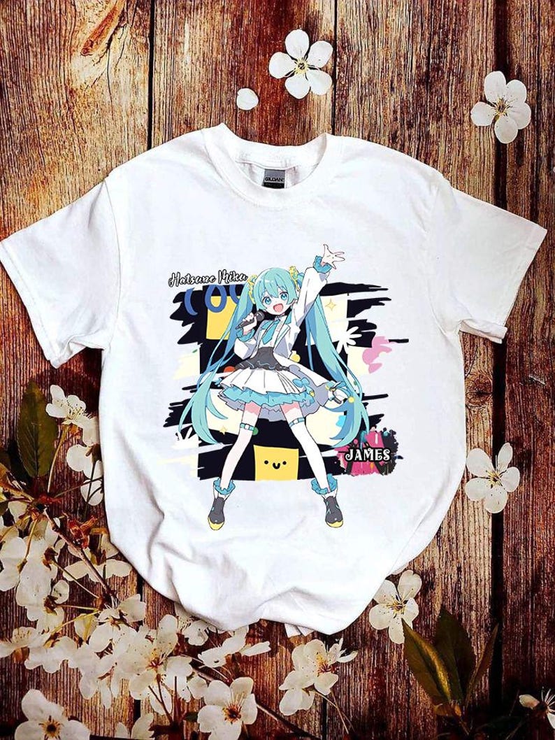 Cute Hatsune Miku t - shirts Personalized T- shirts-the perfect gift for birthdays, weddings, special occasions Hatsune Miku t shirt
