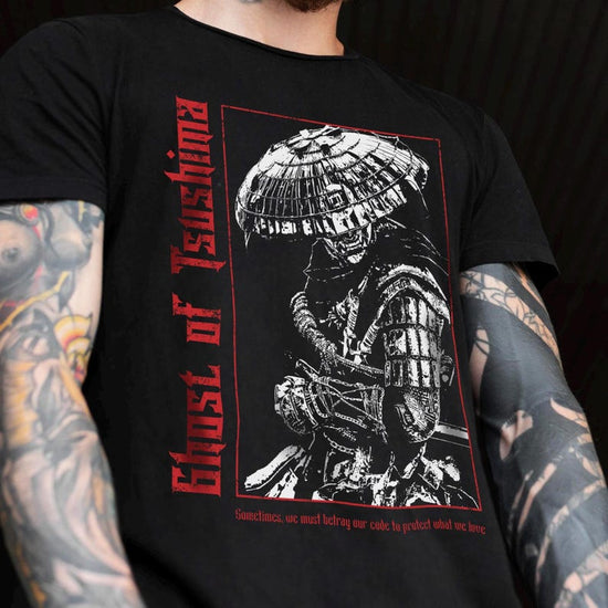 Samurai Spirit Unisex Heavy Cotton Tee | Feudal Japan Aesthetic T-Shirt | Bushido Inspired Shirt | Gaming Gift for Him or Her