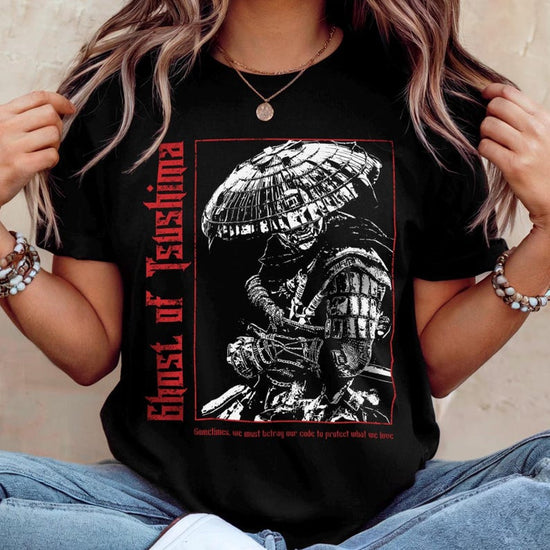 Samurai Spirit Unisex Heavy Cotton Tee | Feudal Japan Aesthetic T-Shirt | Bushido Inspired Shirt | Gaming Gift for Him or Her