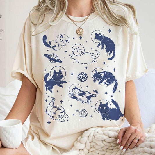 Cats In Space T-Shirt, Funny Cat, T-Shirt