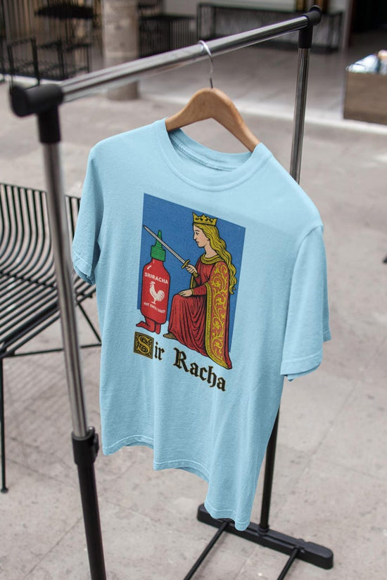 Sir Racha Tshirt, Sriracha Tshirt, Medieval art tshirt, sriracha fan merch, retro medieval tshirt, chili souce humor, funny meme tshirt