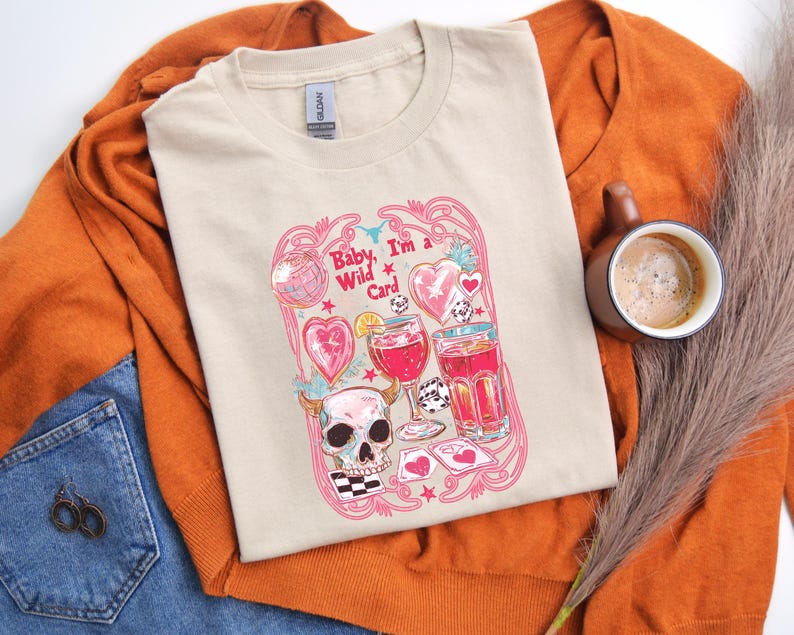 Vegas Wild Card Shirt, Cowgirl Skull Dice Tee, Rodeo Retro Graphic Sweatshirt