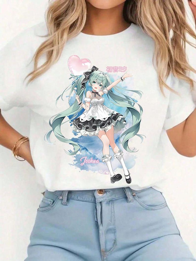 Anime Graphic Hatsune Miku t - shirts Kawaii Personalized Miku T- shirts-the perfect gift for birthdays, weddings, Hatsune Miku t shirt