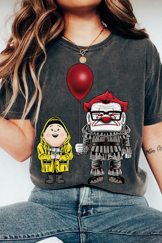 Disney Pixar Up Horror Character Pennywise Carl Fredricksen Russell Halloween T-Shirt, WDW Disneyland Halloween Party Matching Family Shirts