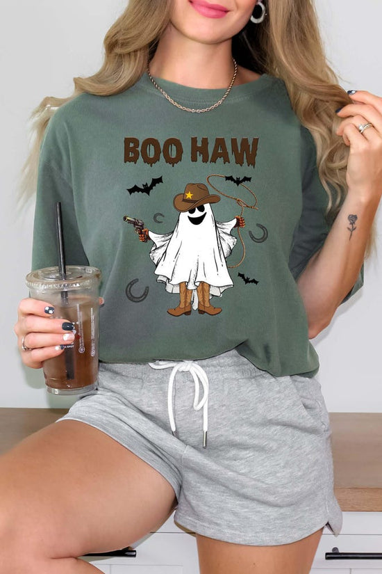 Boo Haw Shirt, Funny Ghost Cowboy Tee, Western Halloween Shirt, Spooky Fall Shirt, Country Girl Gift