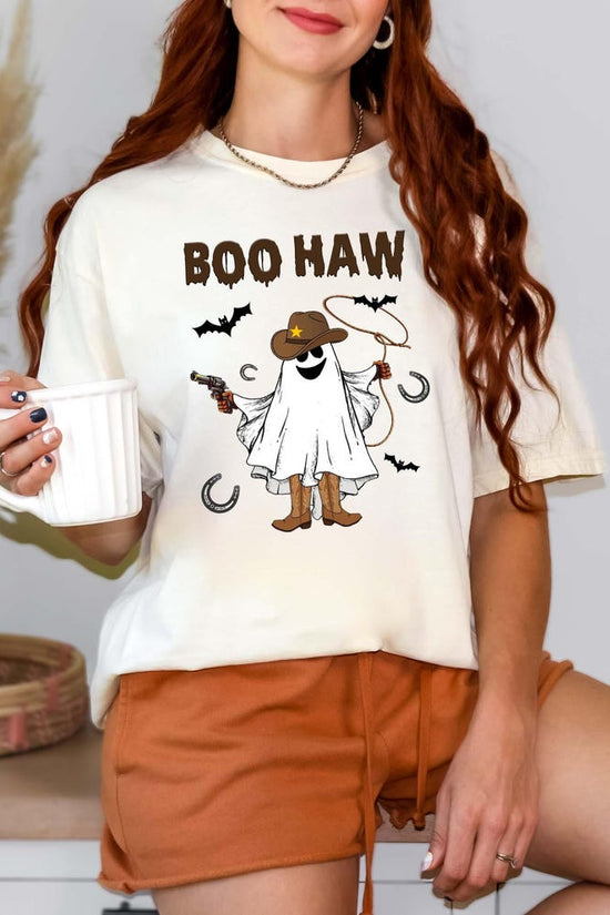 Boo Haw Shirt, Funny Ghost Cowboy Tee, Western Halloween Shirt, Spooky Fall Shirt, Country Girl Gift