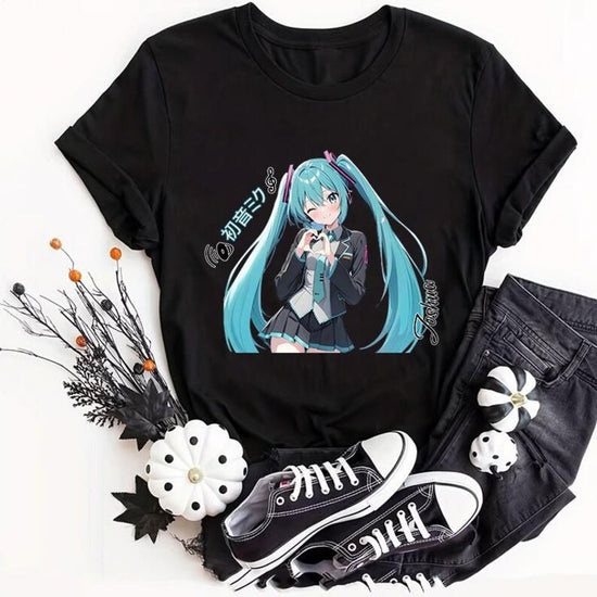 Hatsune Miku t - shirts Fashion T-shirts Personalized T- shirts-the perfect gift for birthdays, Gift for daughter, Anime Graphic T-shirts