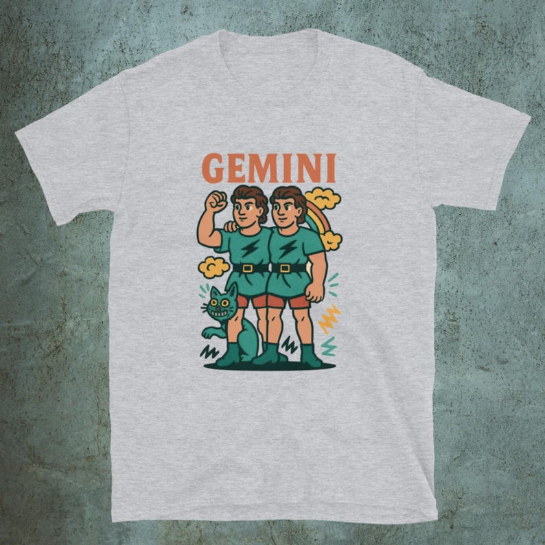 Gemini Zodiac Sign (Vintage Comic Style) T-Shirt