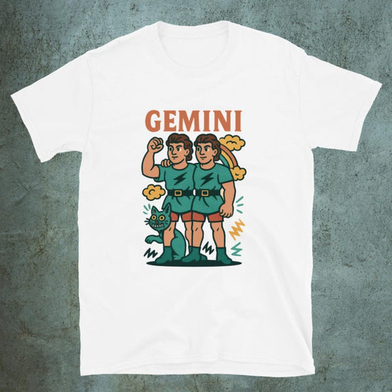 Gemini Zodiac Sign (Vintage Comic Style) T-Shirt
