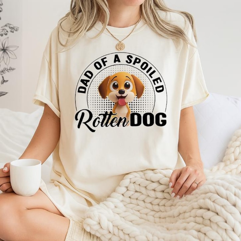 Personalized Spoiled Dog Mom T-Shirt - Cute Chibi Cartoon Pet Lover Gift - Custom Unisex Tee for Dog Owners, Custom Dog Shirt, Pet Shirt