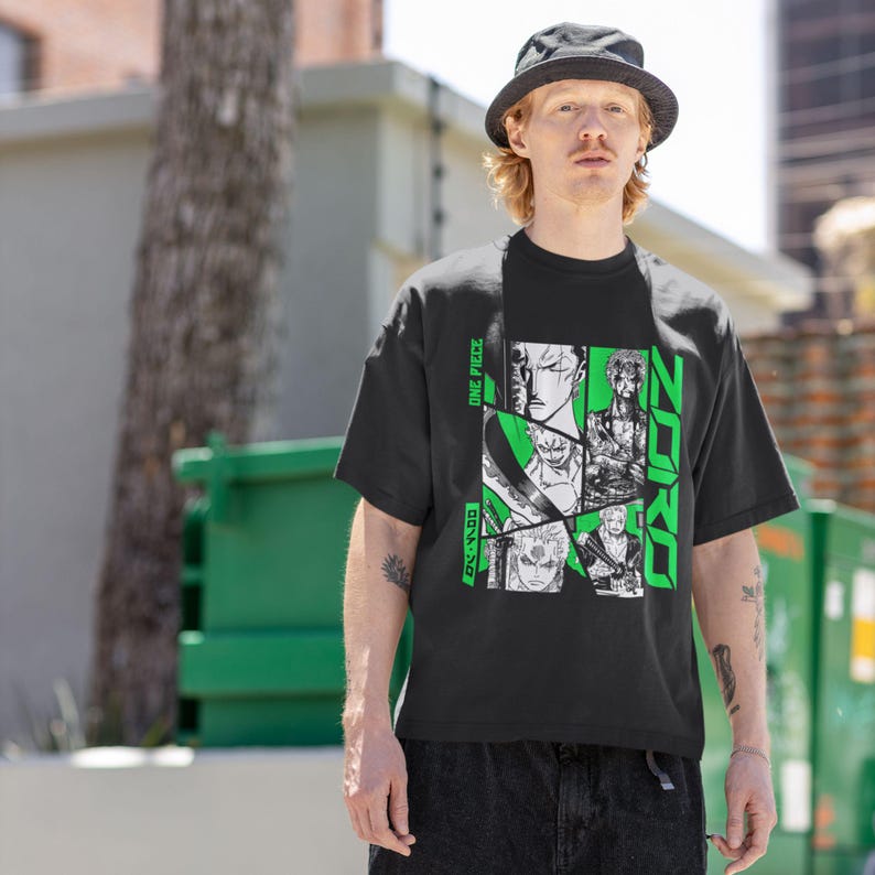 Roronoa Zoro T Shirt, One Piece Graphic Tee, Unisex Streetwear Cotton Shirt, Japanese Style Anime Top, Otaku Fashion Gift