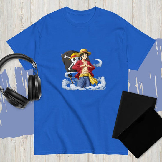 One Piece Luffy Classic Tee – Unisex 100% Cotton Anime Shirt – Gift for Anime Lovers