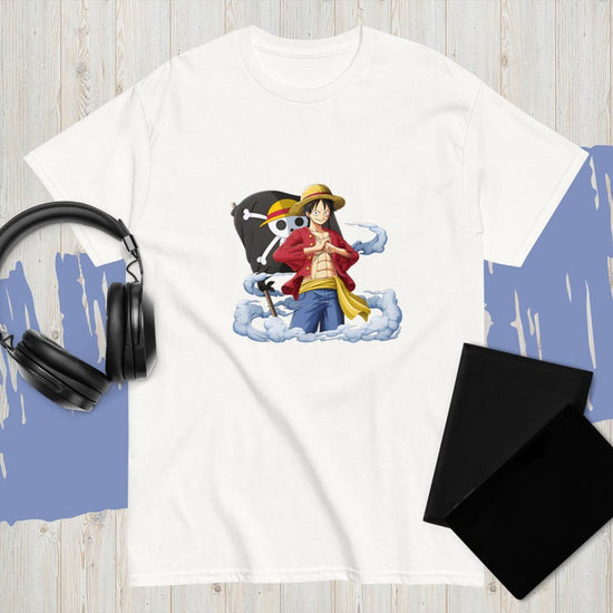 One Piece Luffy Classic Tee – Unisex 100% Cotton Anime Shirt – Gift for Anime Lovers