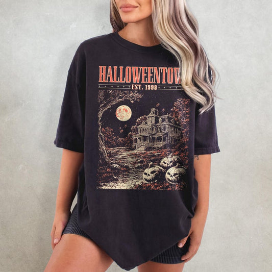Halloweentown Shirt - Retro Halloween Comfort Colors Shirt, Not So Scary Shirt, Aesthetic Halloween Town Est 1998 Shirt, Spooky Fall Shirt