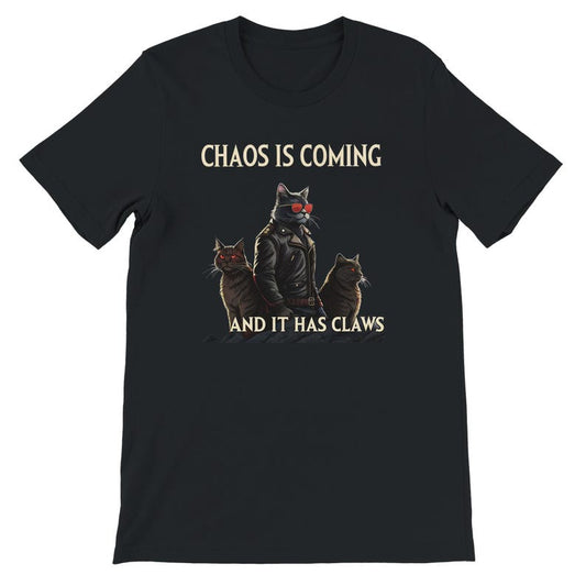 Chaos is coming and it has claws T shirt- cat memes, Funny meme shirt, cringe shirt, meme shirt