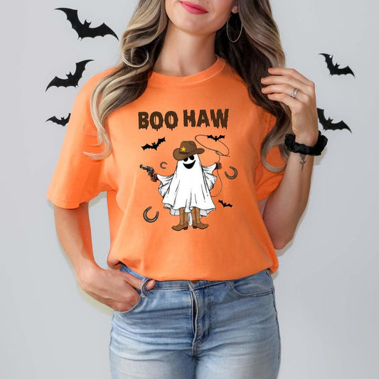 Boo Haw Shirt, Funny Ghost Cowboy Tee, Western Halloween Shirt, Spooky Fall Shirt, Country Girl Gift