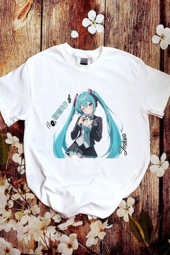 Hatsune Miku t - shirts Fashion T-shirts Personalized T- shirts-the perfect gift for birthdays, Gift for daughter, Anime Graphic T-shirts
