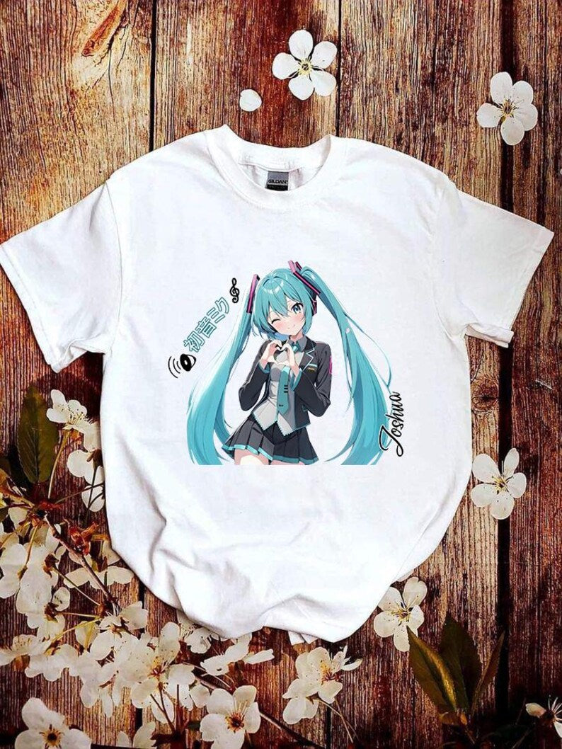 Hatsune Miku t - shirts Fashion T-shirts Personalized T- shirts-the perfect gift for birthdays, Gift for daughter, Anime Graphic T-shirts