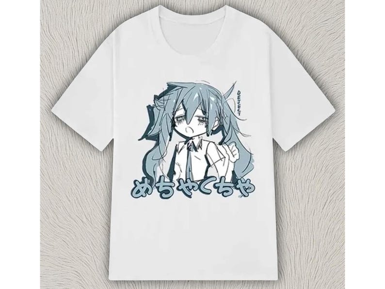 Limited Miku T-Shirt, Unisex Anime Shirt, Anime Girl Kawaii tshirt, Cute Anime T-Shirt, Cotton Loose Streetwear, Japanese Style Shirt