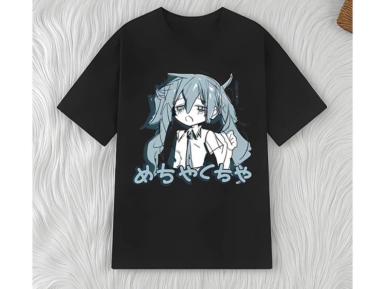 Limited Miku T-Shirt, Unisex Anime Shirt, Anime Girl Kawaii tshirt, Cute Anime T-Shirt, Cotton Loose Streetwear, Japanese Style Shirt