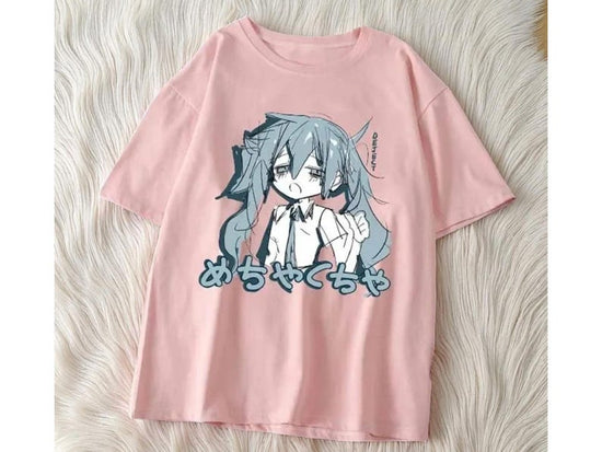 Limited Miku T-Shirt, Unisex Anime Shirt, Anime Girl Kawaii tshirt, Cute Anime T-Shirt, Cotton Loose Streetwear, Japanese Style Shirt